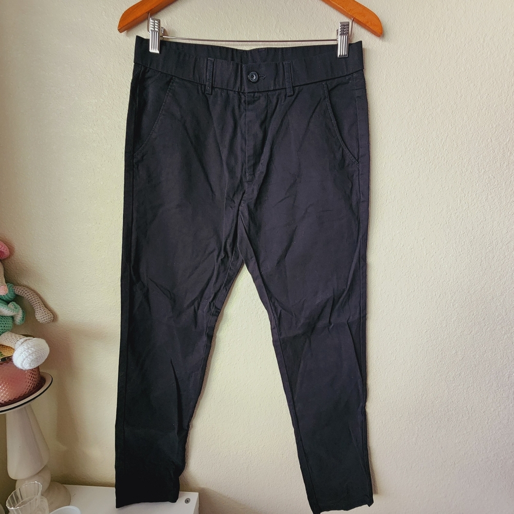 Plaid & Plain Skinny Jeans Black 29W X 28L
